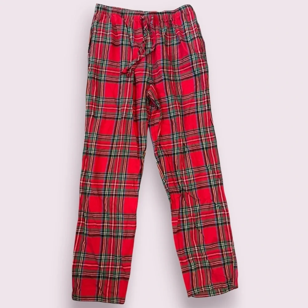 Holiday Lane Red Plaid Pajama Set Long Sleeve Sleepwear Size M
